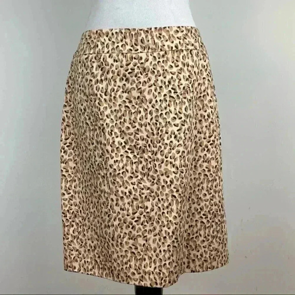 Valerie Bertinelli womens skirt size 10 tan cheetah print pencil - Picture 2 of 10